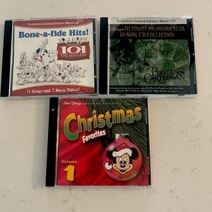 Disney CDs Set of 3 - 101 Dalmatians, Pirates of the Caribbean, Mickey Christmas